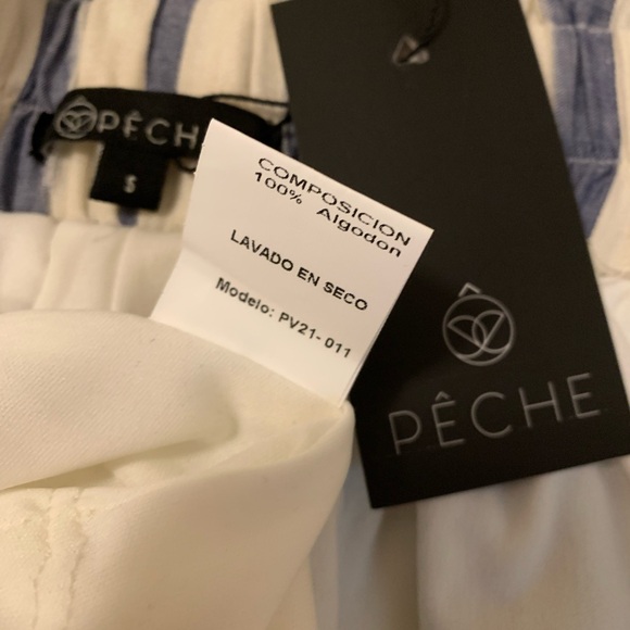 NWT striped high-rise cotton pants size S - Picture 14 of 15